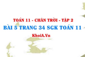 Bài 5 trang 34 Toán 11 Tập 2 Chân trời sáng tạo